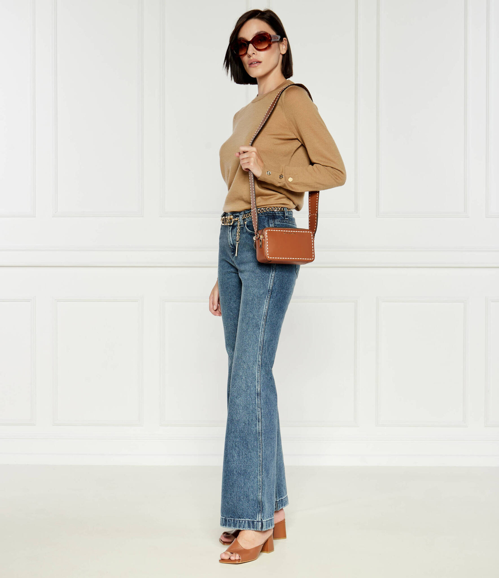 Кожаная сумка через плечо Michael Kors - коричневый(32T4GJ6C1L)