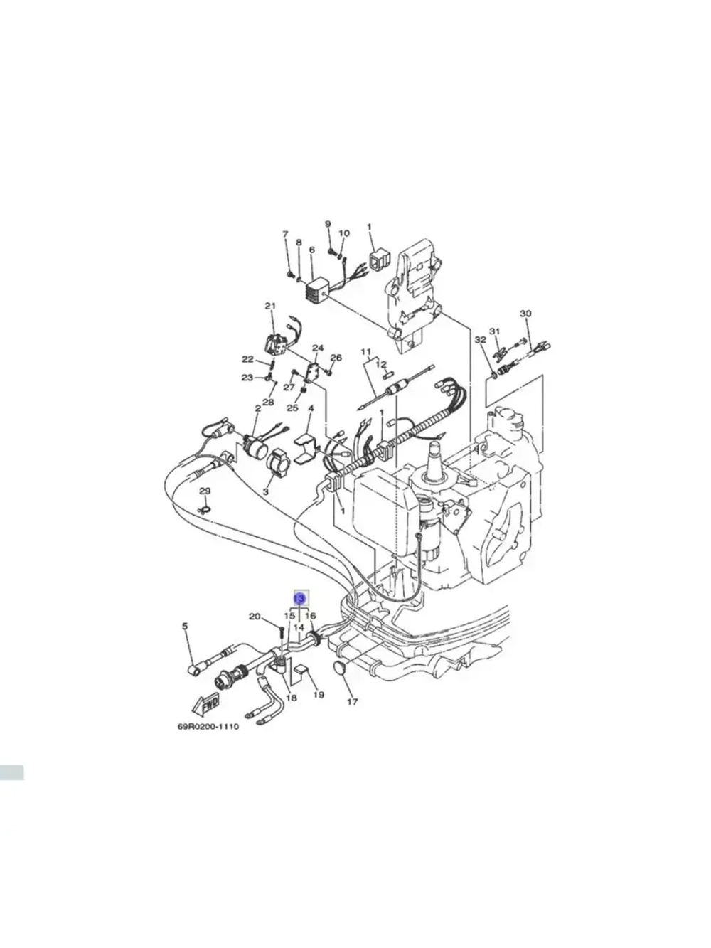 Проводка для лодочных моторов 61T-82580-00-00