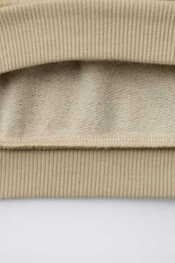 ZARA ТОЛСТОВКА С ПРИНТОМ «ТАКСИ», СВЕТЛО-БЕЖЕВЫЙ