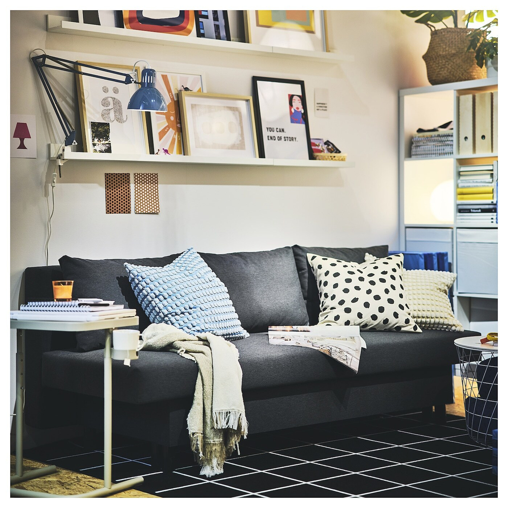 IKEA SVARTPOPPEL  (ИКЕА СВАРТПОППЕЛ)  -  Наволочка, бледно-голубая, 50x50 см