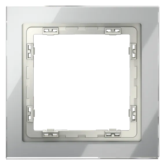 Рамка стеклянная VOLTUM S70 на 1 пост, (сталь, стекло)