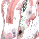 Косметичка прозрачная «MALINKA SHOP», фламинго, цвет окантовки розовый, 20*16*7