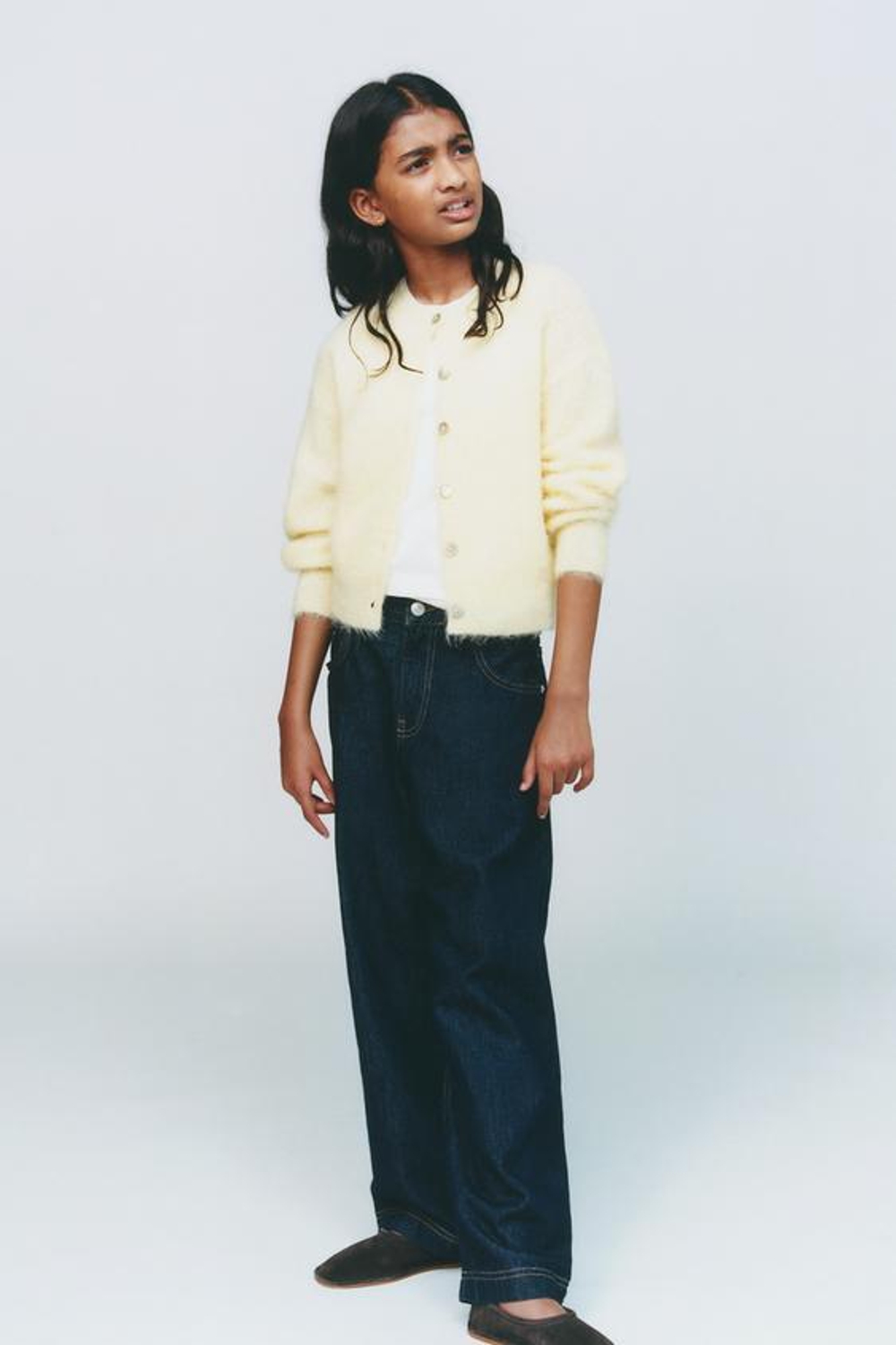 ZARA КАРДИГАН ИЗ СМЕСОВОЙ АЛЬПАКИ, ЖЕЛТЫЙ