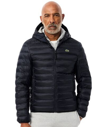 Мужская теннисная куртка Lacoste Water-Repellent Quilted Puffed - navy blue