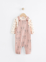 Комбинезон и боди в комплекте для малышей Next N75-960, Бежевый, Розовый