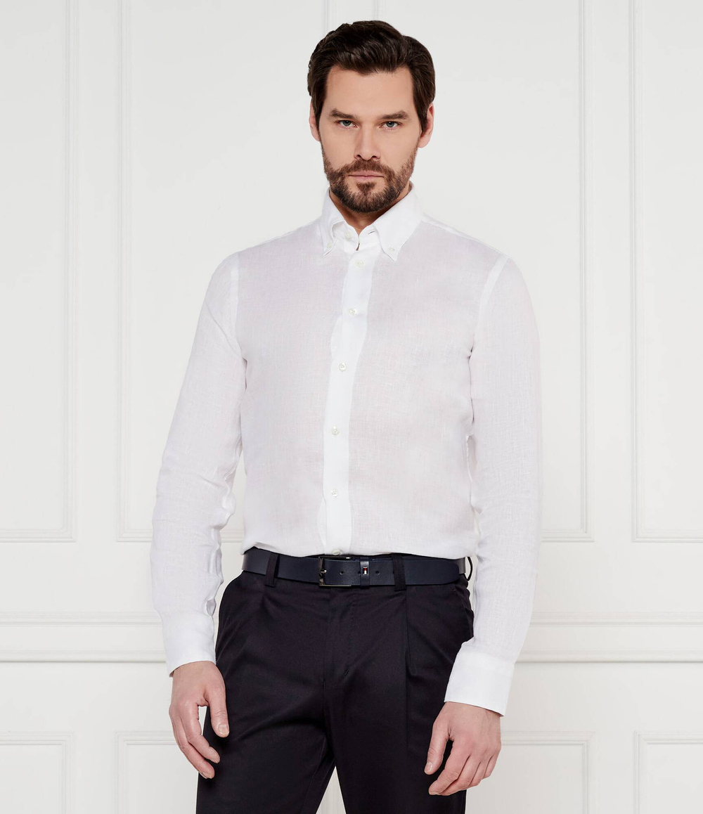 Льняная рубашка van Laack - белый(20 2133 IQ 150555)