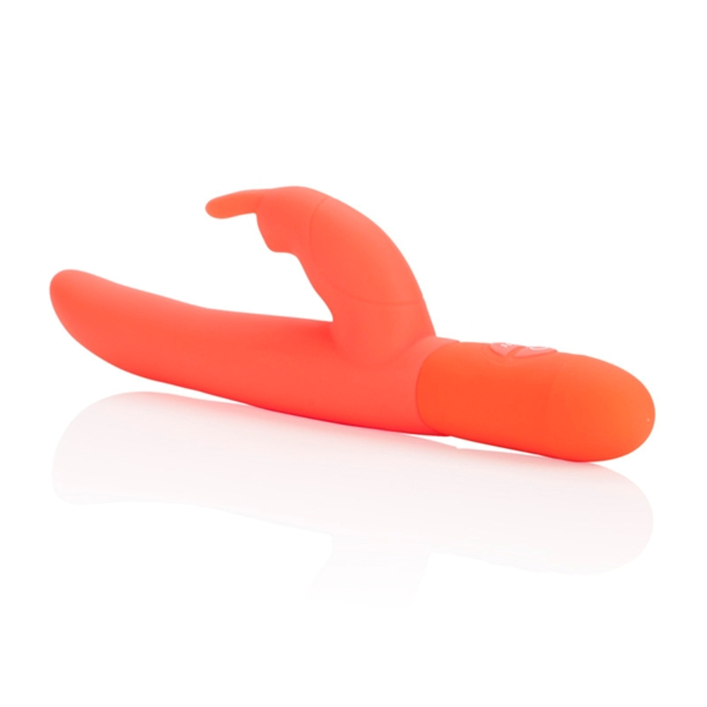 Оранжевый силиконовый вибратор Posh 10-Function Bounding Bunny