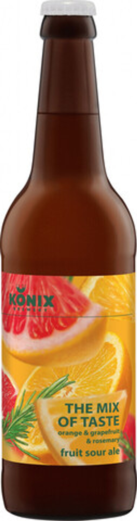 Пиво Коникс Микс оф Тэйст Апельсин & Грейпфрут & Розмарин / Konix The Mix of Taste Orange & Grapefruit & Rosemary 0.5л - 6шт