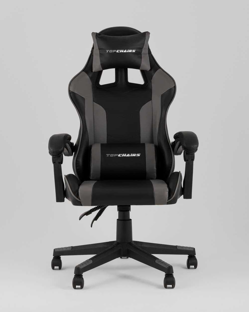 Кресло спортивное TopChairs Commander черно-серый