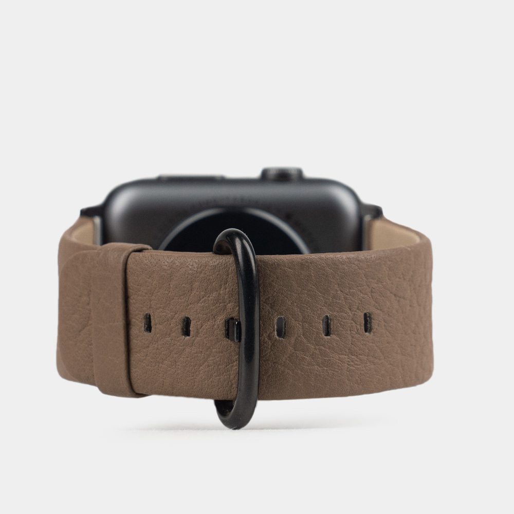 Ремешок для Apple Watch 44/45/46 mm из кожи теленка, цвета кофе