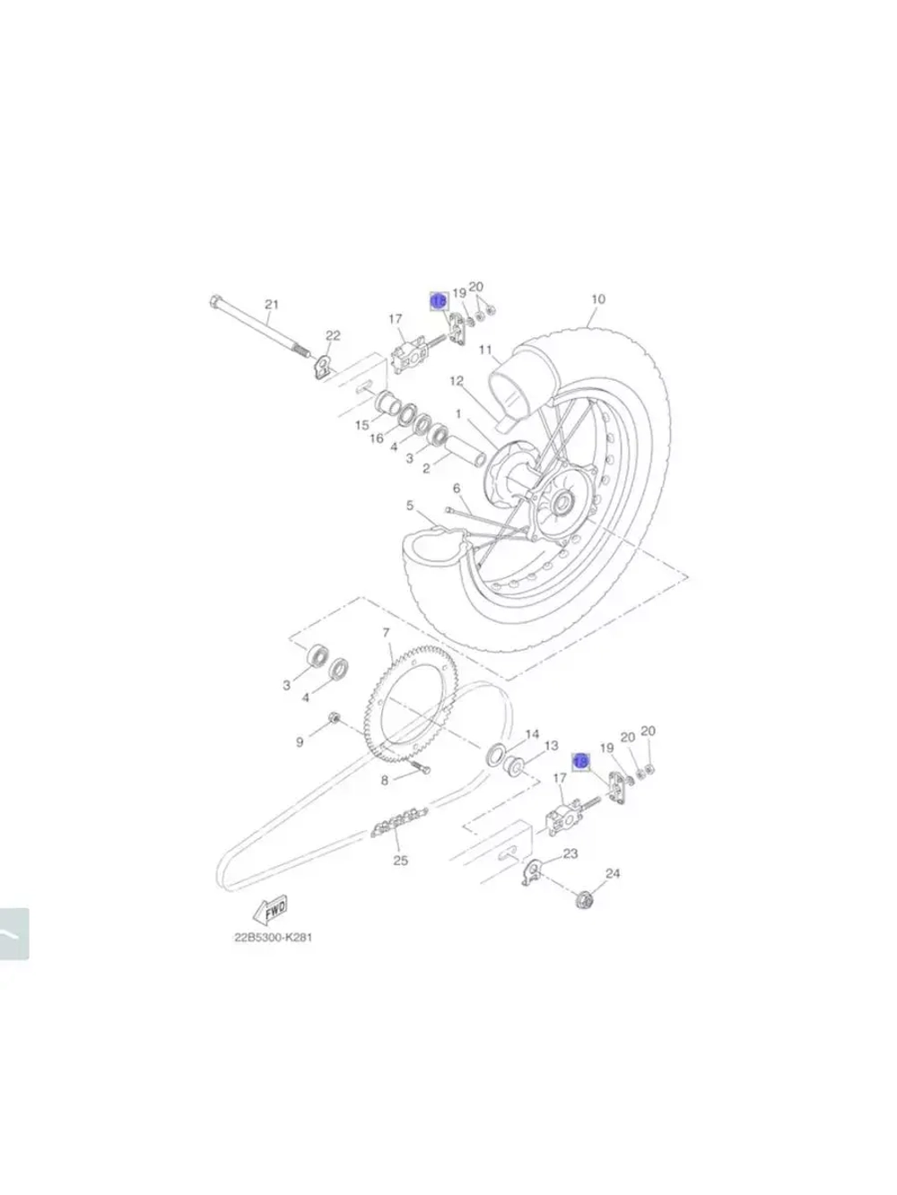 Пластина натяжителя для мотоциклов 5VK-F2174-00-00