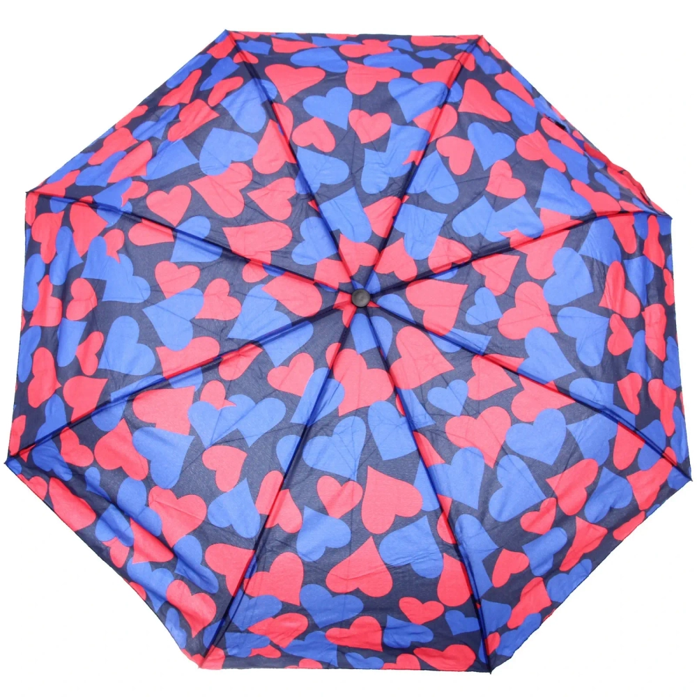Зонт женский полуавтомат «Ultramarine- Влюбленность», микс 6 цветов, 8 спиц, d-100см, длина в слож. виде 28см, голубые цветы