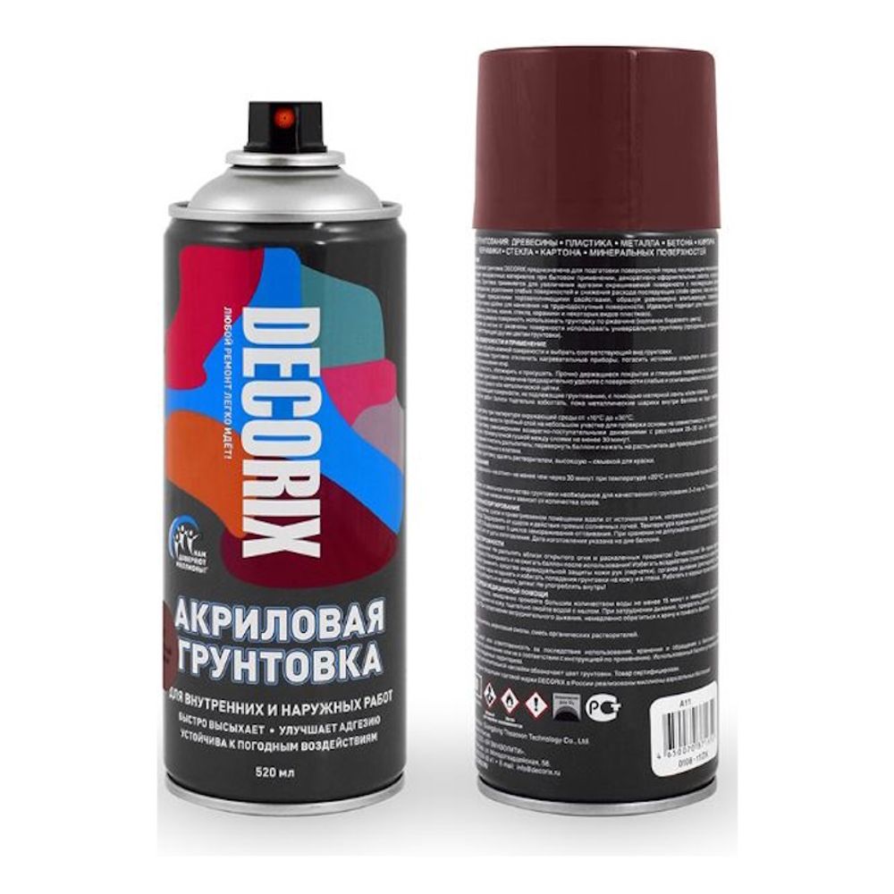 Грунтовка аэроз. DECORIX  черная 520мл  0108-02 DX