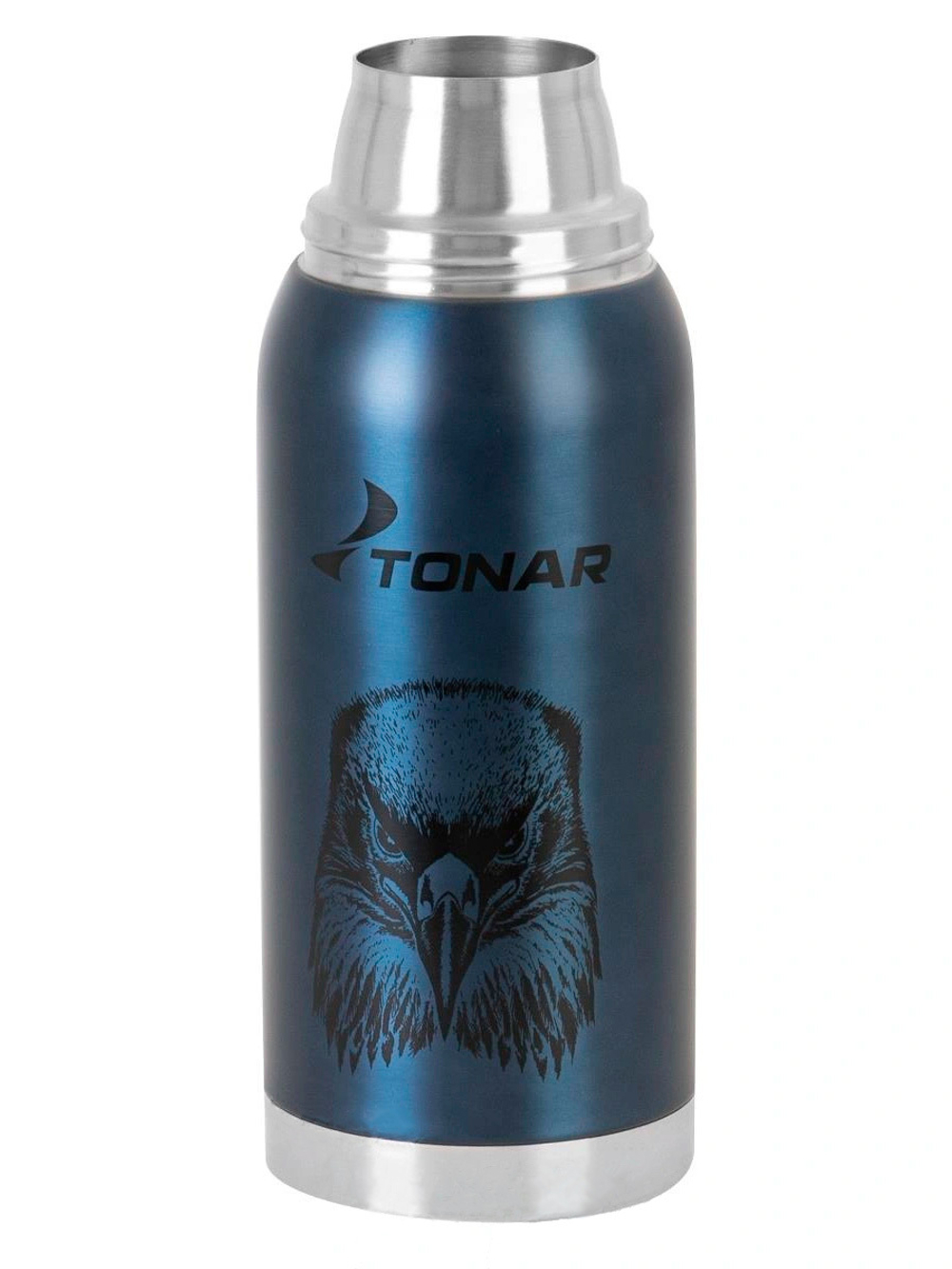 Термос TONAR (HS.TM-041) 1400ML (крышка-кружка с ручк, доп.пл.чашка, скл.ручки, ремень)