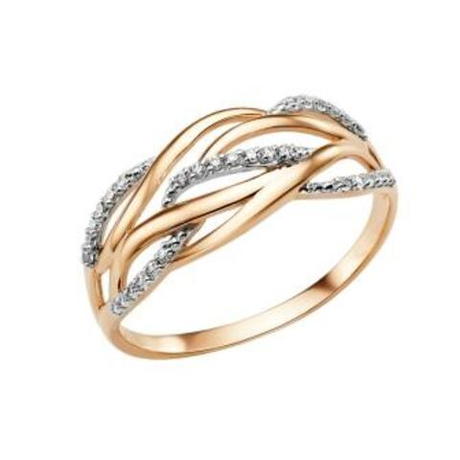 Кольцо из золота с фианитами