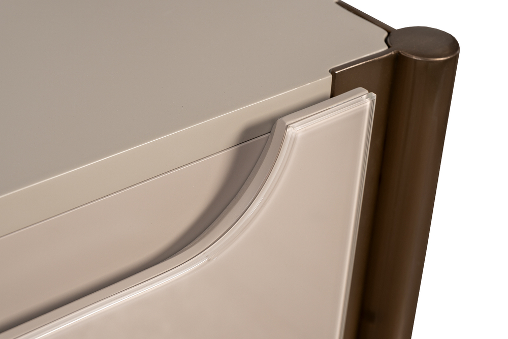 Тумбочка с двумя ящиками 60x50x51см Garda Decor Grimaldi бежевая