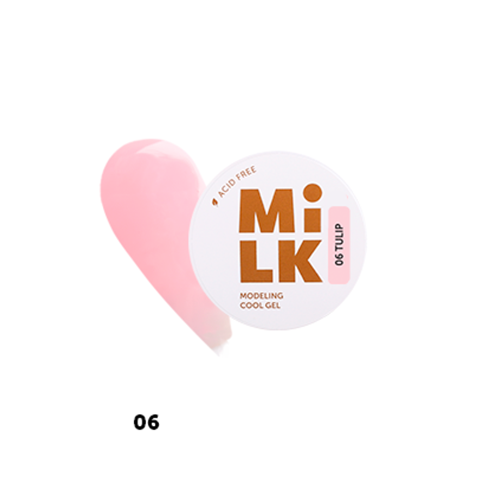 Бескислотный холодный гель для моделирования и укрепления Milk Modeling cool gel 06 Tulip 15г