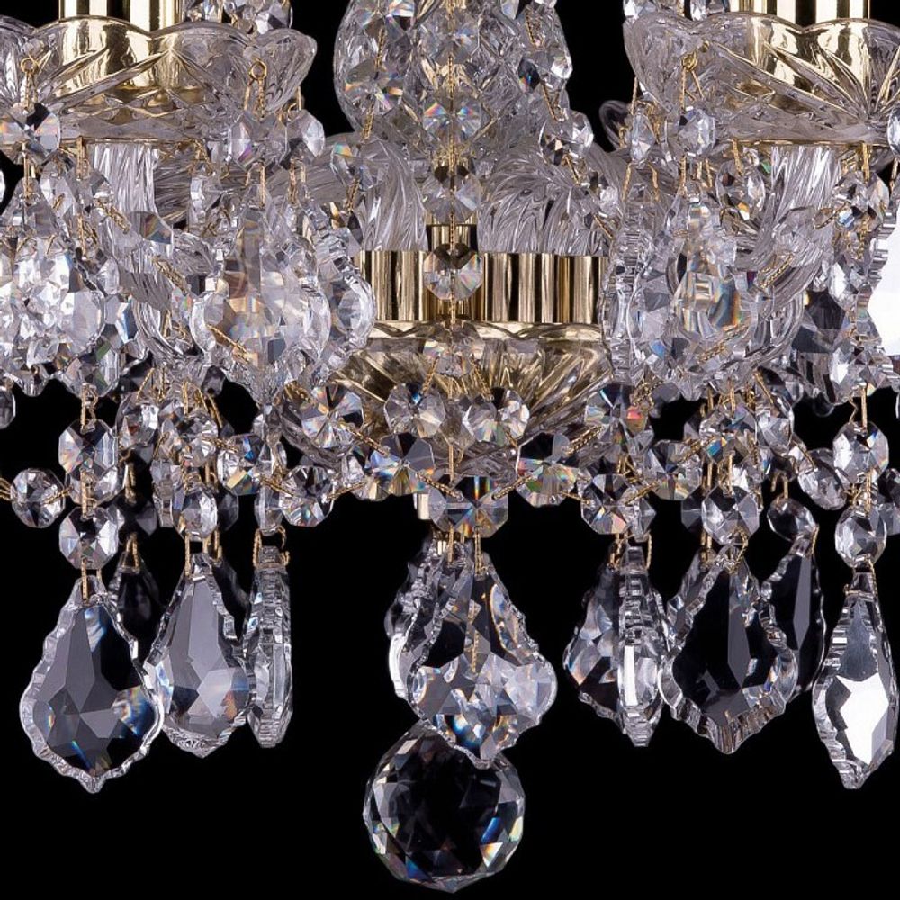 Подвесная люстра Bohemia Ivele Crystal 1413 1413/6/141/G/Leafs