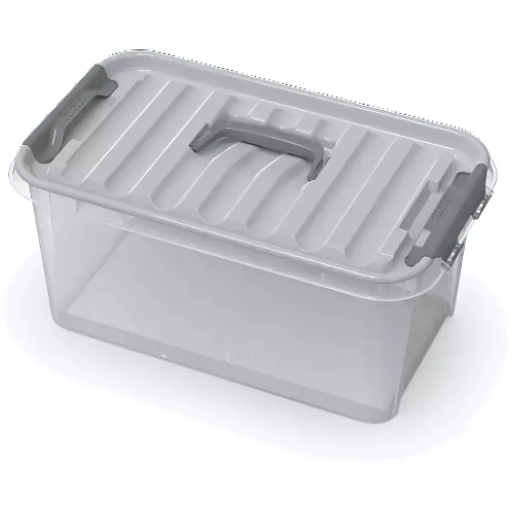 Контейнер для хранения с крышкой «MobiBox», цвет серый, 22*38*17см 10л