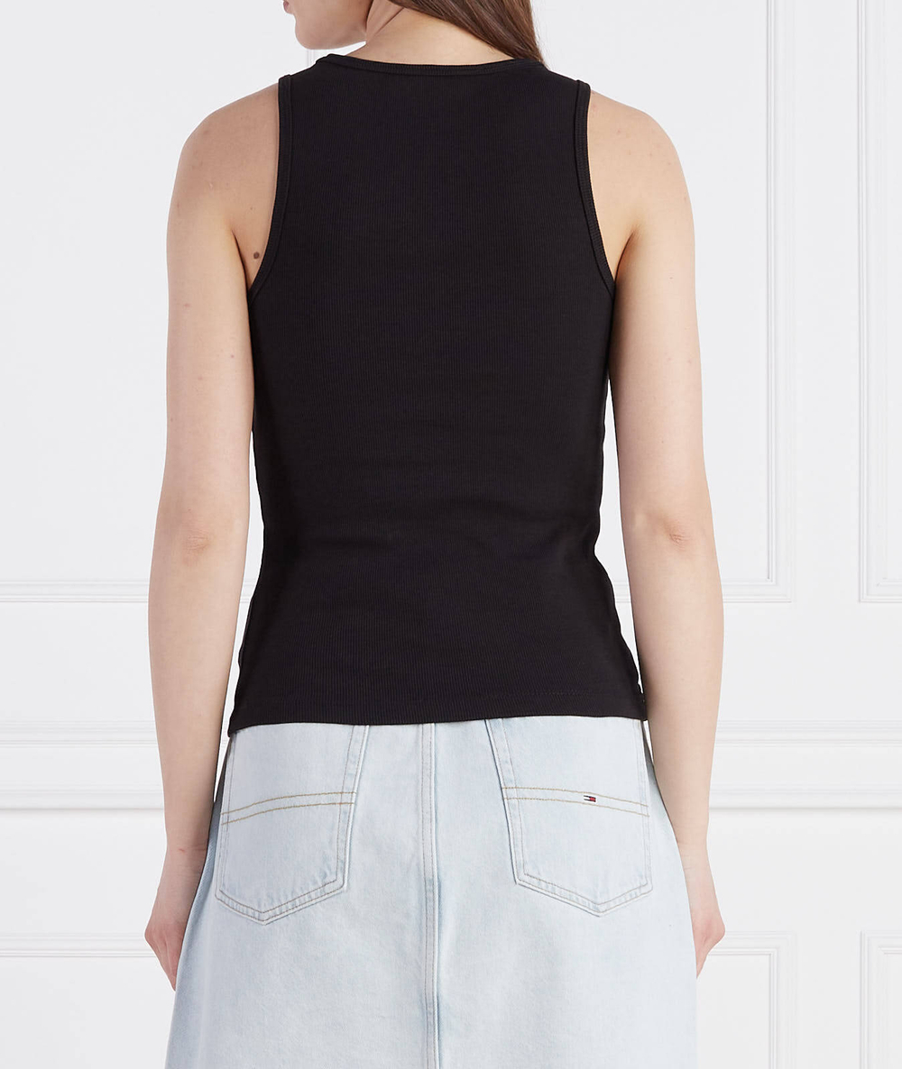 Топ TJW ESSENTIAL RIB TANK Tommy Jeans - черный(DW0DW14875)