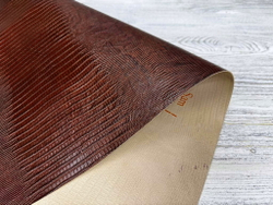 Lizard Lux Chocolade (0,8-1,0мм), цв. Коричневый, натуральная кожа