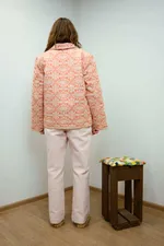 Куртка Soeurs Утепленная с Зелёными Карманами оранжевая