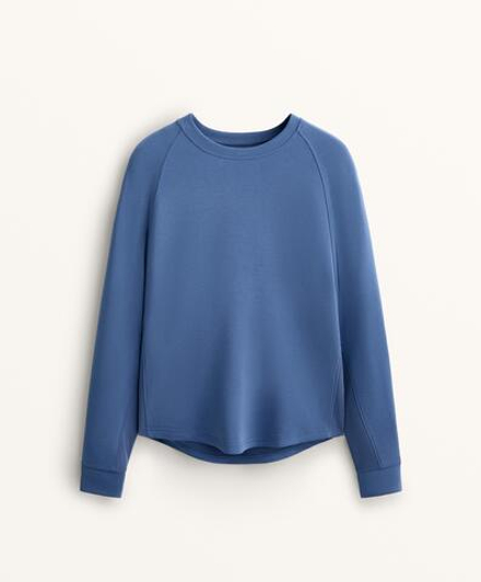 Oysho Толстовка оверсайз из модала с резинкой, синий