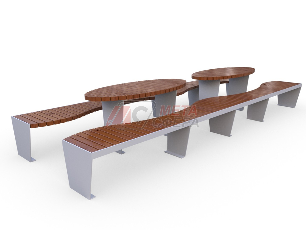 Стол уличный с лавками Riva Island