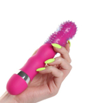 Силиконовая рельефная насадка на палец или вибратор (Цвет: разноцветный)