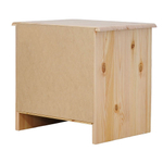 Тумба прикроватная, 43х34х53, Хаба, напольная, для одежды, с 2 ящиками, из массива дерева, лак, Dipriz