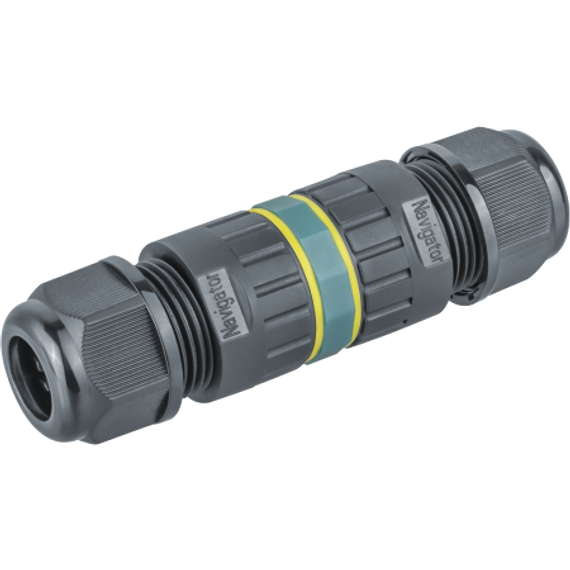 Разъем кабельный винтовой Navigator NTB-I03 5P 0,5-2,5 мм2 IP68 I-образный пластик 35493