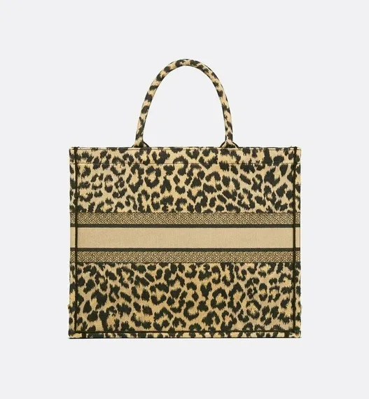 Сумка Dior Book Tote, с леопардовым принтом