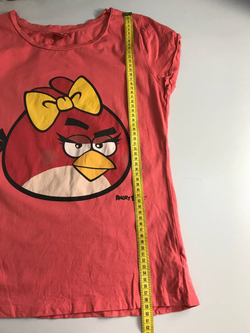 Футболка с птичкой, маркировка М, визуально 46 размер