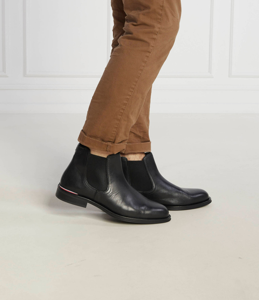 Кожаные челси Tommy Hilfiger - черный(FM0FM04806)