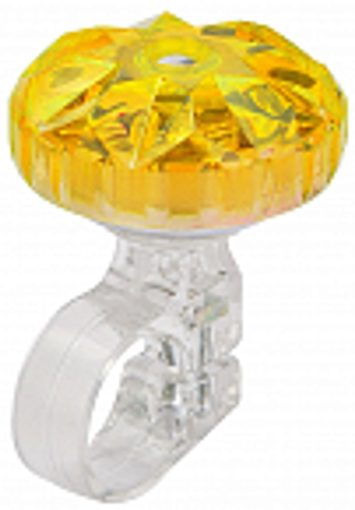 Звонок 26S-02 алюминий/пластик, прозрачно-жёлтый