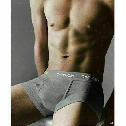 Мужские трусы боксеры серые с серой резинкой Calvin Klein 365 Grey Trunks