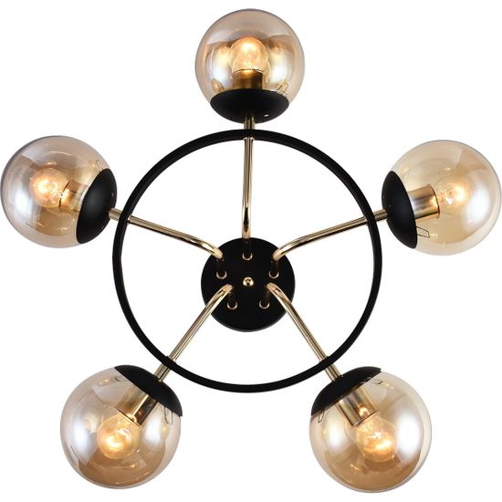 Люстра потолочная Reluce E27 01344-0.3-05 BK+FGD