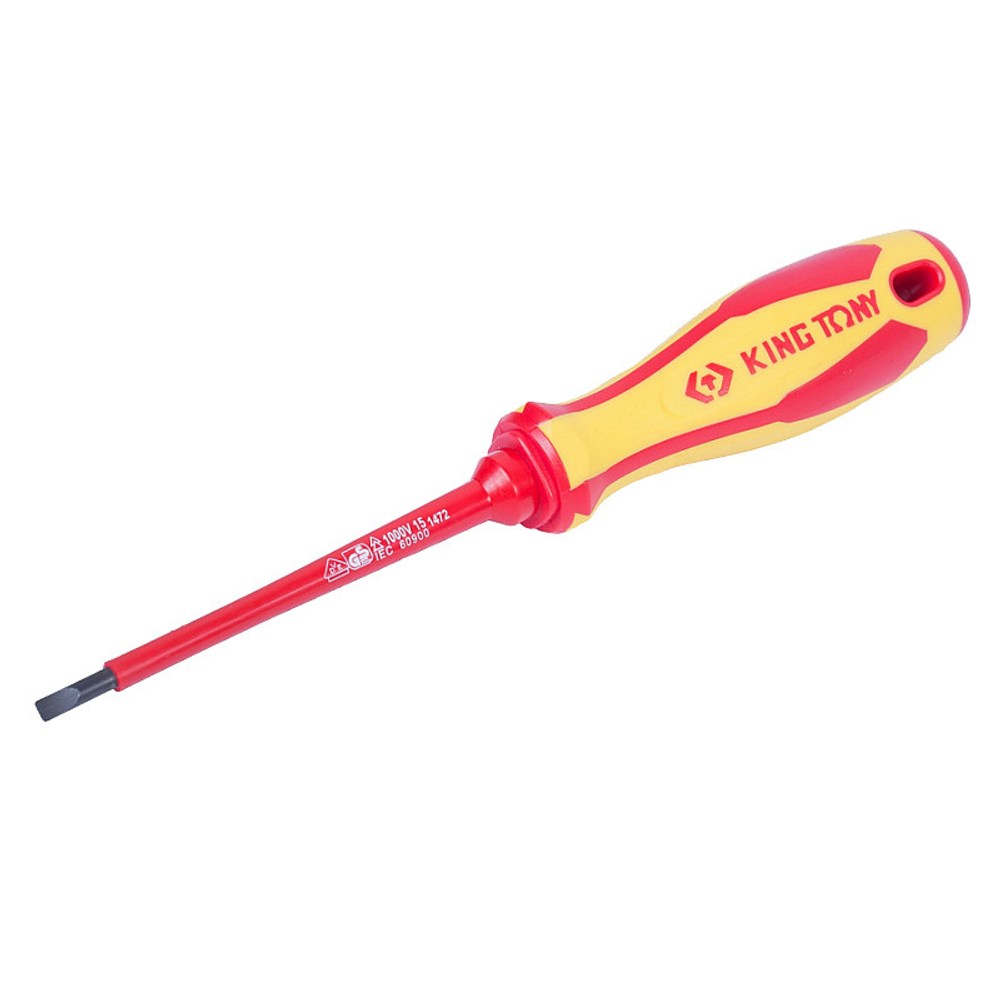 KING TONY (14723504) Отвертка диэлектрическая шлицевая Slotted SL3.5 x 100 мм