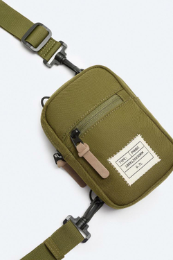 ZARA НЕБОЛЬШАЯ СУМКА В ГОРОДСКОМ СТИЛЕ, ЗЕЛЕНЫЙ ХАКИ