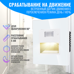 Светильник встраиваемый с датчиком движения Smart Aura