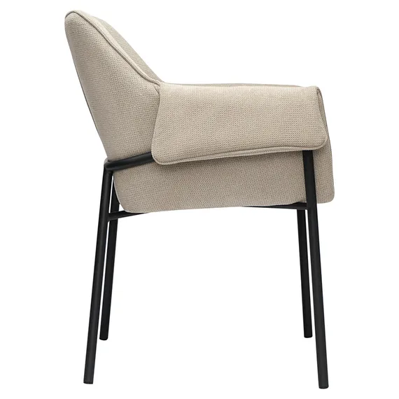 Стул-кресло Luras серо-бежевый шенилл