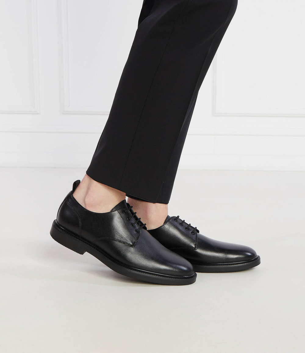 Кожаные дерби larry_derb_eylt BOSS BLACK - черный(50516670)