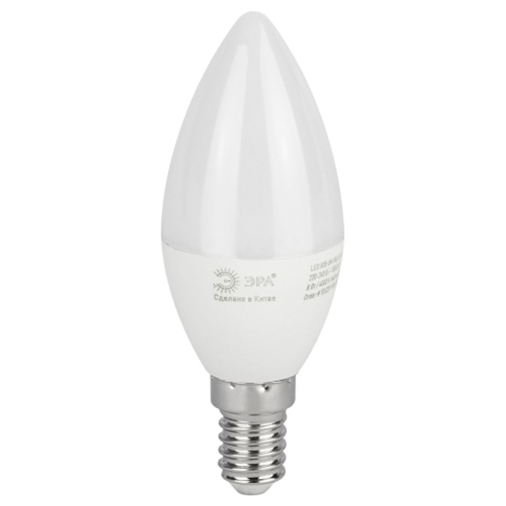 Лампочка светодиодная ЭРА RED LINE LED B35-8W-840-E14 R E14 / Е14 8 Вт свеча нейтральный белый свет
