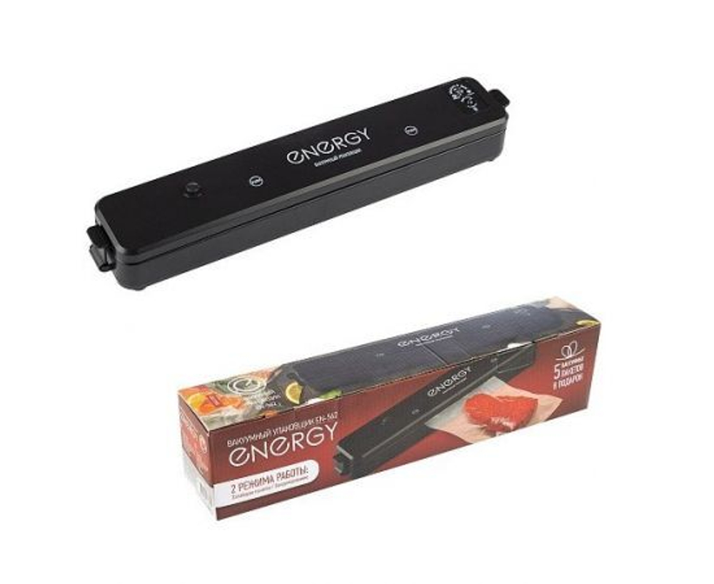Вакуумный упаковщик Energy EN-562, 90Вт, ширина 25см, 5 пакетов в комплекте (подходит для СУ-ВИД) 104344