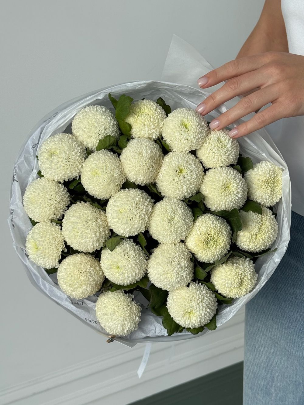 Букет моно из хризантемы 23 шт