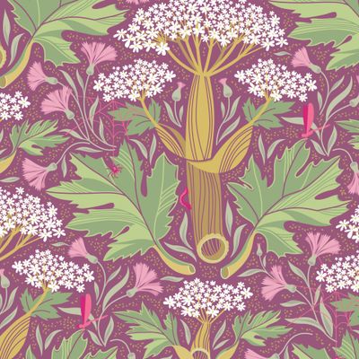 Борщевик и васильки. Ядовитые растения на фиолетовом