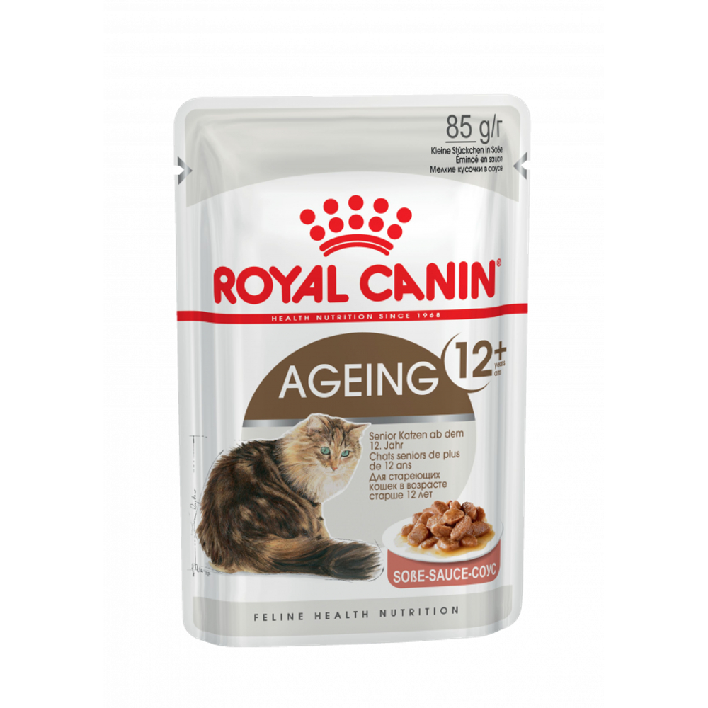 Royal Canin Ageing 12+ Эйджинг Корм влажный для взрослых кошек в возрасте старше 12 лет соус 85г