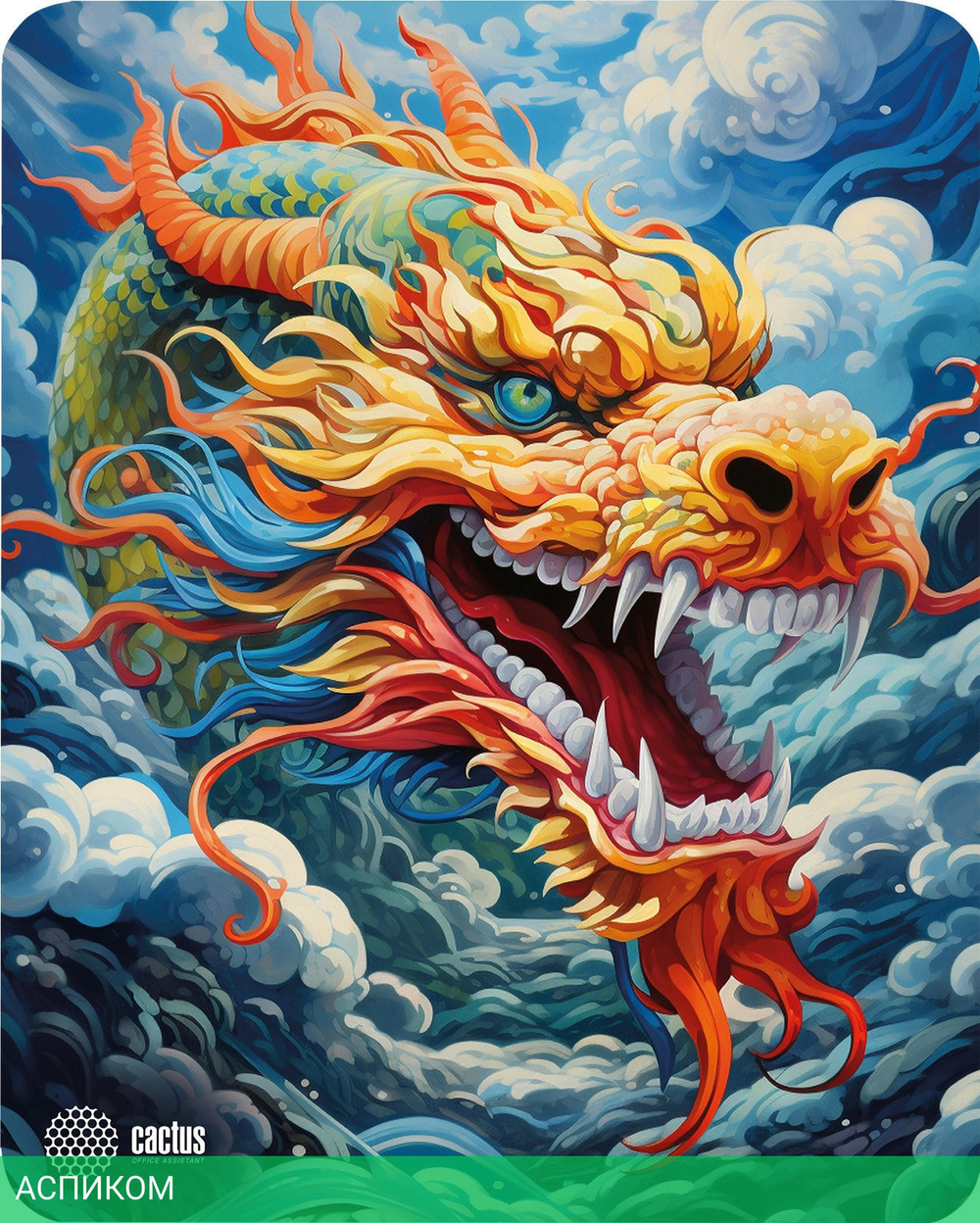 Коврик для мыши Cactus CS-MP-D07M Colorful Dragon