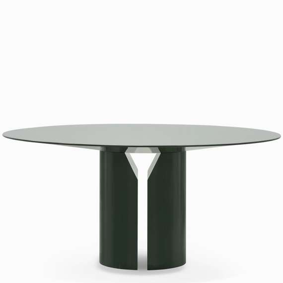Обеденный стол Olli Ø160 см, зеленый глянец