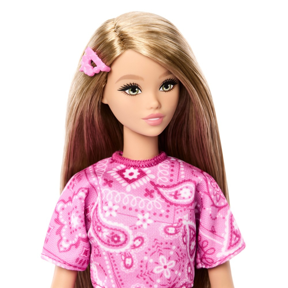 Mattel JJN62 — Модная кукла Barbie Style №249 в розовом наряде с узором пейсли JJN62 — фото 2